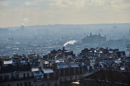 Vista de París el pasado 19 de enero durante un episodio de contaminación del aire.