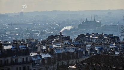 Vista de París el pasado 19 de enero durante un episodio de contaminación del aire.