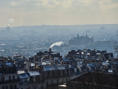 Vista de París el pasado 19 de enero durante un episodio de contaminación del aire.