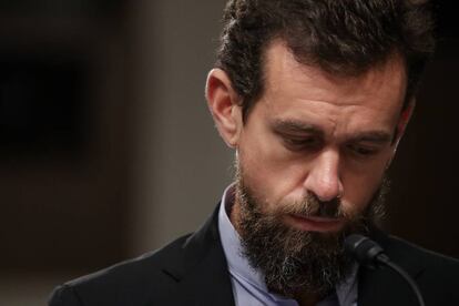 El CEO de Twitter, Jack Dorsey, en un juicio en el que testificó el pasado septiembre en Washington.