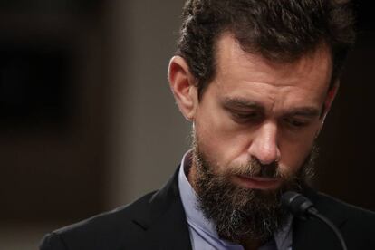 El CEO de Twitter, Jack Dorsey, en un juicio en el que testificó el pasado septiembre en Washington. 