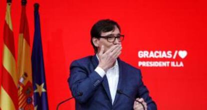 El candidato del PSC a la Presidencia de la Generalitat, Salvador Illa.