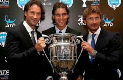 Moyà, Nadal y Ferrero, los número uno españoles.