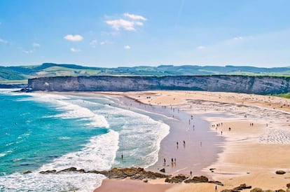 The spectacular beach at Langre, Ribamontán al Mar, Cantabria.