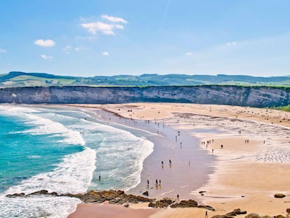 The spectacular beach at Langre, Ribamontán al Mar, Cantabria.