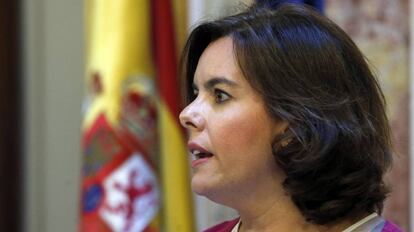 La vicepresidenta del Gobierno, Soraya Sáenz de Santamaría.