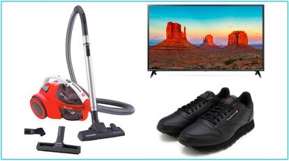 Un aspirador Hoover, un televisor LG y unas zapatillas Reebok, entre las ofertas de la semana.