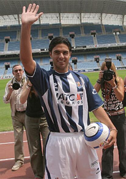 Arteta, en su presentación en Anoeta.