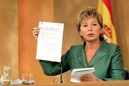 Celia Villalobos, en julio de 2001, al justificar la inmovilización con los análisis del aceite de orujo.