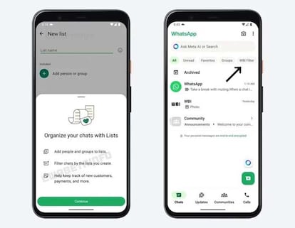 Nueva función Listas en WhatsApp
