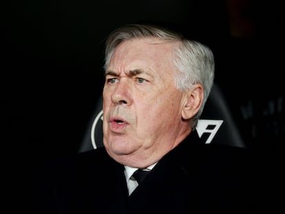 Carlo Ancelotti, este domingo contra el Almería.