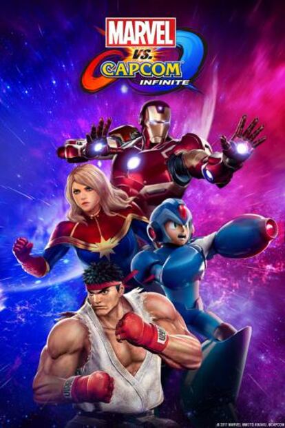 Póster del videojuego de lucha 'Marvel vs Capcom Infinite'.