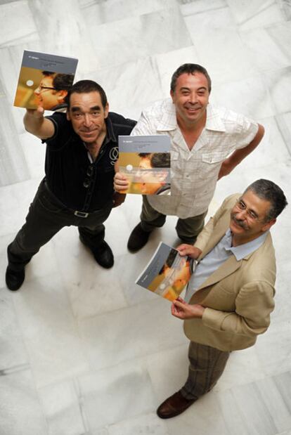 Bruto Pomeroy (izquierda), Agapito Pageo y Emilio Gil.