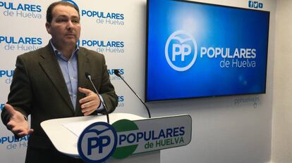 El portavoz del PP en el Ayuntamiento de Aljaraque, David Toscano.