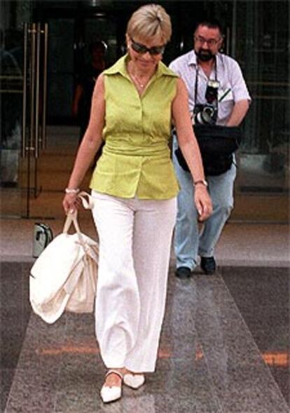 María Teresa Sáez, ayer, en la Asamblea de Madrid.