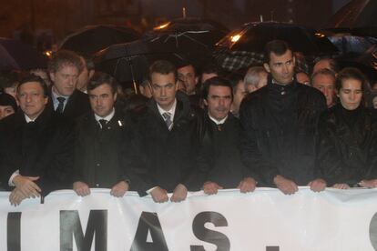 Manifestación en Madrid contra el terrorismo en 2004. / CLAUDIO ÁLVAREZ