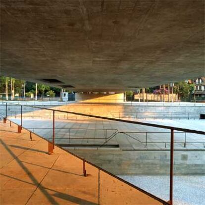 Anfiteatro del museo de Escultura de Brasil, en Sao Paulo.