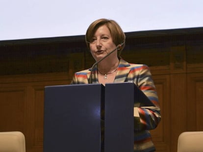 La presidenta de la Corte Penal Internacional este martes en La Haya. 