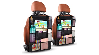 Pack de organizadores para el asiento del coche con soporte para tablet y multibolsillos para guardar botellas u otros complementos