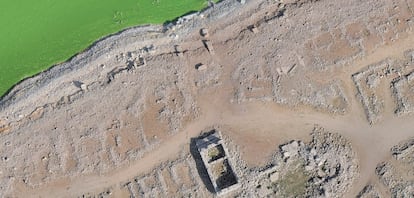 Aerial photograph of the Augustobriga forum.