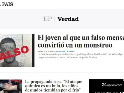 Imagen de una noticia sobre un bulo recogida en el blog 'Hechos'.