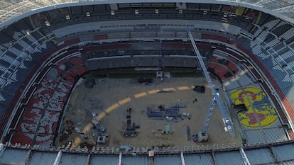 Los trabajos de remodelación del Estadio Azteca, para la inauguración del mundial 2026.