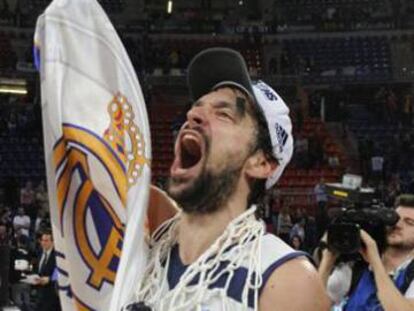 Llull celebra la conquista de la Copa de 2017 donde fue MVP