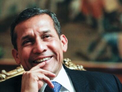 Ollanta Humala, presidente de Peru, no Palácio do Pardo de Madri.