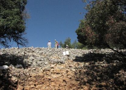 Una imagen del monumento hallado en Israel.