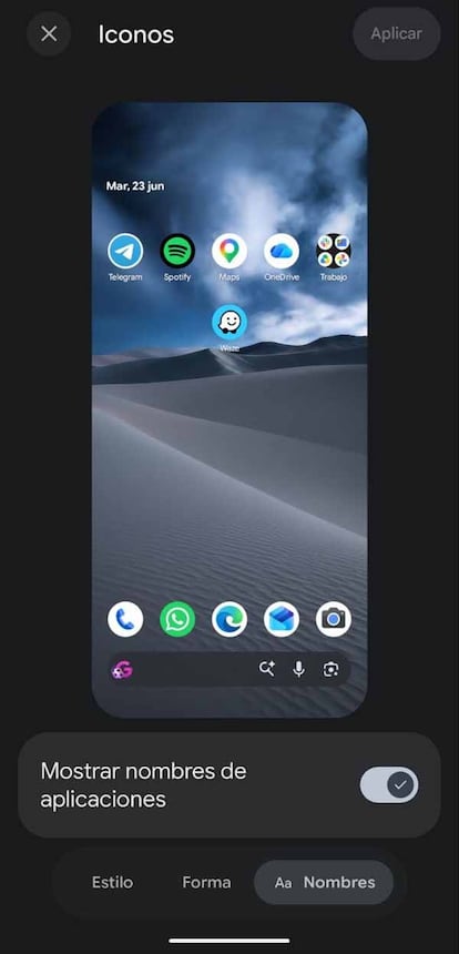 Android 17 iconos