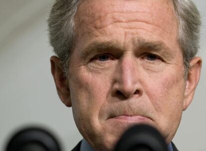 George W. Bush, en un momento de su conferencia de este viernes