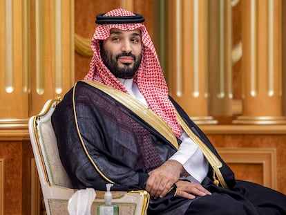 El príncipe heredero Mohammed Bin Salmán, este martes en la ceremonia de juramento de su cargo como primer ministro de Arabia Saudí.