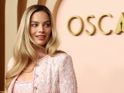 Margot Robbie, producer of "Barbie", which is nominated for Best Picture, attends the Nominees Luncheon for the 96th Oscars in Beverly Hills, California, U.S. February 12, 2024. REUTERS/Mario Anzuoni
