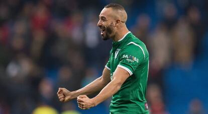 Nabil El Zhar, en el partido de Copa contra el Madrid.