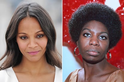 Zoe Saldana interpretó a Nina Simone a pesar de tener la piel mucho más clara que ella.