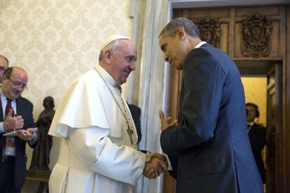 Encuentro entre el Papa Francisco y el presidente de Estados Unidos, Barack Obama.