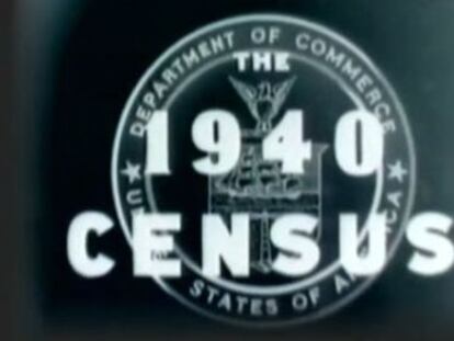 Sello del Censo de 1940 de Estados Unidos.