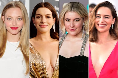 Greta Gerwig, Anne Hathaway, Amanda Seyfried y Emilia Clarke – Si hay un flechazo unánime y transversal entre las estrellas femeninas de Hollywood ese es sin duda Leonardo DiCaprio. Las cuatro actrices han compartido públicamente su adoración por él, pero la más convencida es la directora de Mujercitas, Greta Gerwig, que con 13 años pensaba realmente “que acabarían casándose”. “Me paseaba con una carpeta repleta de fotos suyas que me bajaba de Internet y mi hermano me gritaba porque gastaba toda la tinta. Besaba su foto cada noche antes de irme a dormir. Estaba segura de que un día estaríamos juntos”, manifestó. En el caso de Seyfried, nominada al Oscar por su papel en Mank, fue su pasión por DiCaprio a los 11 años la que la inspiró a perseguir una carrera ante las cámaras.