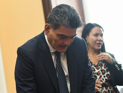 Gregorio Eljach durante un acto legislativo en el Senado de Colombia, en agosto de 2024.