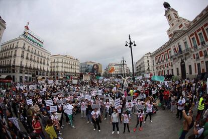 Vista de la manifestación en Madrid del 16 de octubre de 2021, que reunió a unas 160 asociaciones y plataformas.