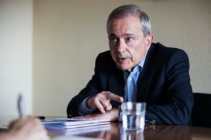 Antonio Abril en el rectorado de la Universidad Politécnica de Madrid a principios de junio.