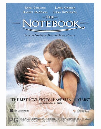 El DVD de The Notebook, una de sus pelis más románticas. Si no lo tienes (y no vale bajarsélo de internet) no te puedes considerar a una verdadera fan de Gosling.