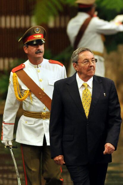 Raúl Castro, en una ceremonia oficial en La Habana.