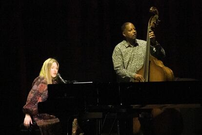 Diana Krall en un momento de su actuación en las Noches del Botánico.