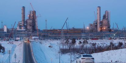 Imagen de una planta de Gazprom en Siberia.