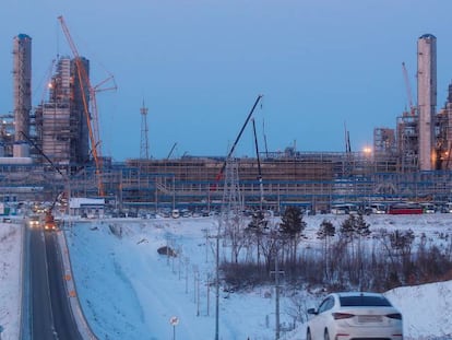 Imagen de una planta de Gazprom en Siberia. 