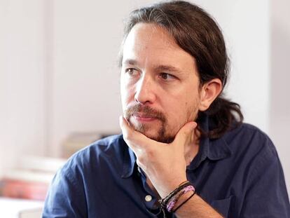 Pablo Iglesias during the interview in Madrid.