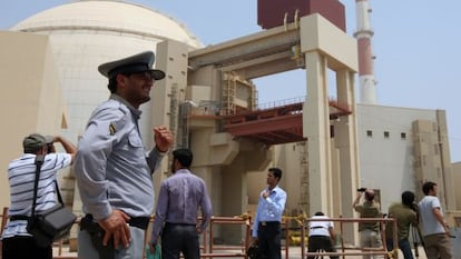 Foto de archivo de un reactor construido en la planta nuclear de Bushehr, en Ir&aacute;n.
 