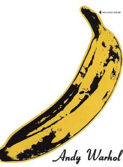 <b>Famosa banana que Warhol diseñó para la portada del debut de The Velvet Underground</b>