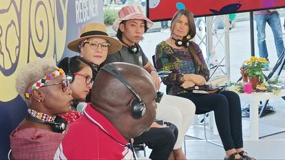 Miembros de la red Indigenous Terra Madre durante la charla Descoloniza tu dieta, celebrada el 23 de septiembre en Turín (Italia).